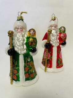 DECORAZIONE VETRO_ BABBO NATALE CON MATRIOSKA