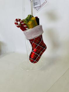 DECORAZIONE VETRO CALZETTA CON DONI