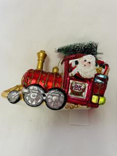 DECORAZIONE VETRO_ BABBO NATALE SU TRENO
