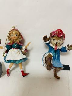 DECORAZIONE RESINA_CAPPUCCETTO ROSSO E IL LUPO
