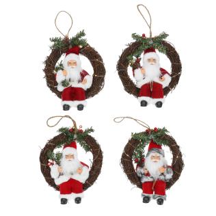 PICCOLA GHIRLANDA LUMINOSA CON BABBO NATALE