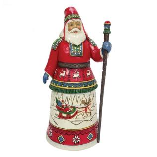 "LAPLAND SANTA WITH CANE FIGURINE"_ JIM SHORE