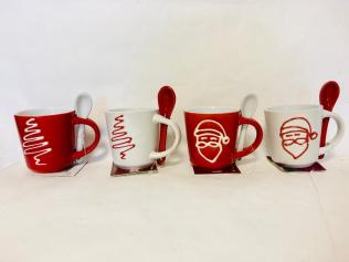 Tazzine da caffè in ceramica con immagini Natalizie