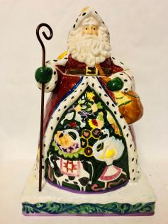 Biscottiera in Ceramica Babbo Natale