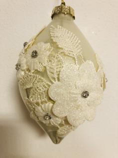 Pendaglio Pigna in vetro con fiori