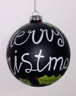 Sfera in vetro nero opaco