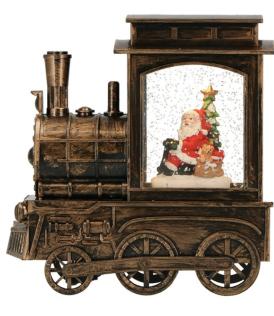 Spinning Waterglobe Locomotive With Projector