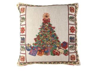 Cuscino ricamato con Albero di Natale
