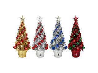 Alberi di Natale decorati e luminosi H.50cm