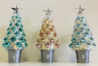 Alberi di Natale decorati multicolore H.30cm