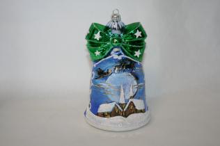 Christmas Bell Village Green Bow 