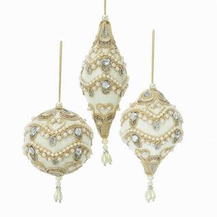Decorazione per Albero di Natale Pallina Oro Decorata