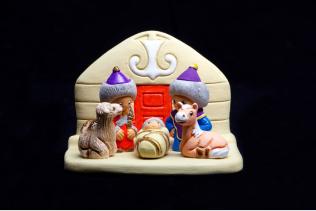 Presepe da Collezione Presepio Mongolia