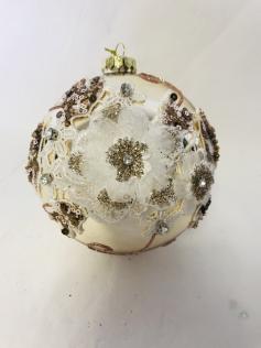 Pallina vetro ricamata