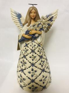 Blue Angel With Roses