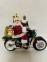 DECORAZIONE VETRO BABBO NATALE MOTOCICLETTA