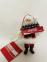 ORNAMENTO COCA COLA_ BABBO NATALE CON CESTO LATTINE