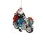 DECORAZIONE VETRO BABBO NATALE SU MOTOCICLETTA