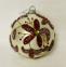 White glass ball with flowers