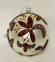 White glass ball with flowers and paillettes D100