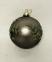 Matte green sphere with leaves