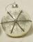 White glass sphere with swarovski snowflake