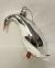 Chrome plated penguin pendant