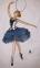 Ballerina pendant with beaded tutu