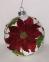 White glass sphere decorated with flower and praline