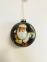 Sfera in vetro con immagine di Babbo Natale e lanterna
