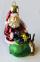Pendaglio in vetro Babbo Natale con animali