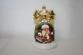 Christmas Bell With Santa Claus Gold Bow 15cm 