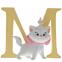 Disney Lettera M Minou Marie di Aristogatti A29558