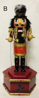 Nutcracker figurine with music box