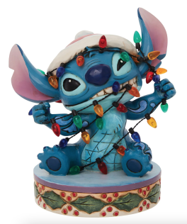 Stitch Wrapped in Christmas Lights