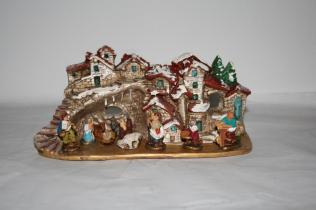 Nativity with iced landscape - 10 figurines