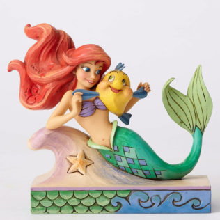 Ariel con Flounder Statuetta - Jim Shore