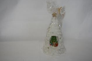 EDG Albero di Natale Bianco con Luce Led Albero Natale 24cm 