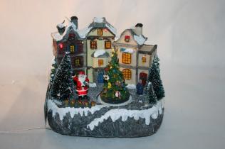 Carillon Villaggio Natale con Babbo Natale
