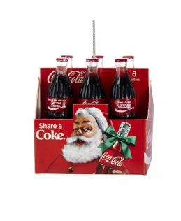 Coca Cola Decorazione Albero Natale Cassa con bottiglie Resina