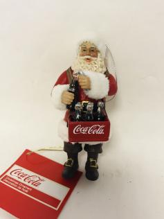 Babbo Natale Coca Cola con cesto bottiglie