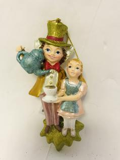 Ornamento Alice con Cappellaio Matto