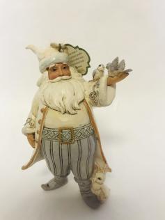 Babbo Natale Jim Shore " White Woodland Santa With Birds"